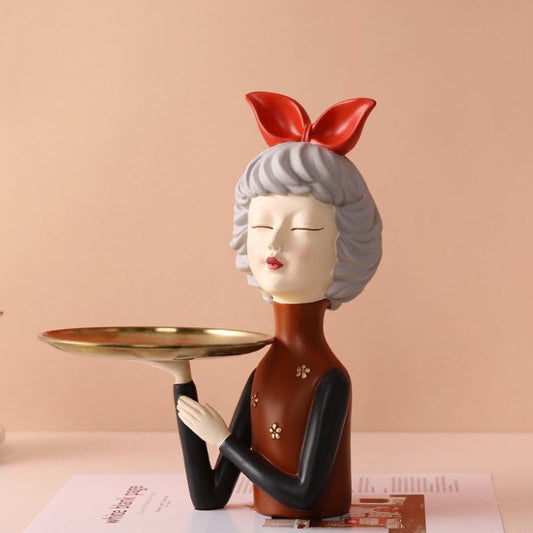 Rynx Creative Tray Girl Figure Key Holder