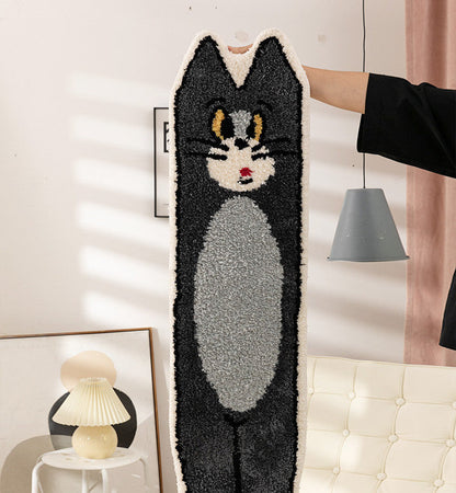 Rynx | Cat Tom Frog Bath Mat Bedroom Rug, Funny Cartoon Animal Soft Plush Water-Absorbing Mat, Machine Washable