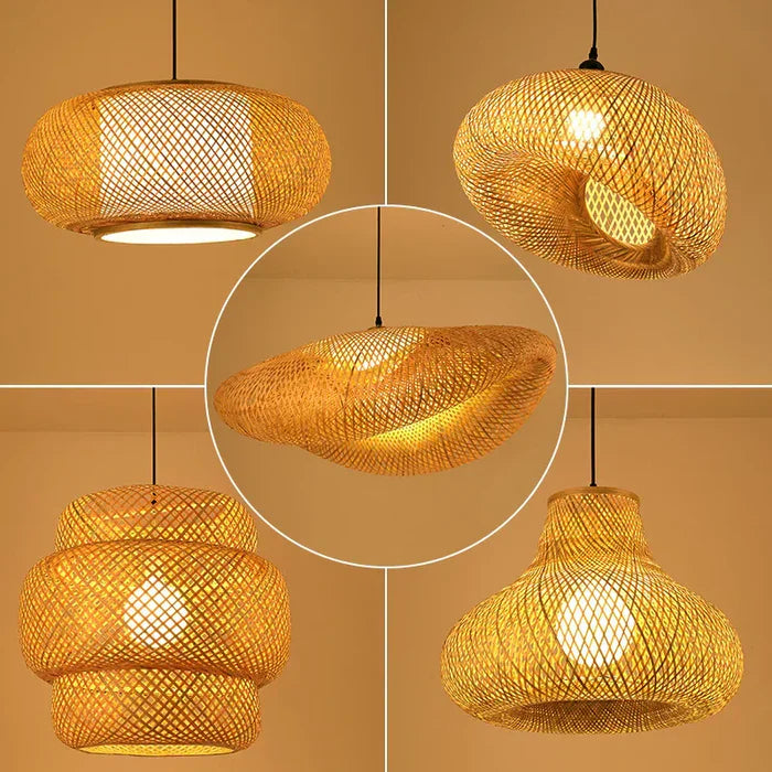 Rynx | Handcrafted Rattan Pendant Light - RayaLicht