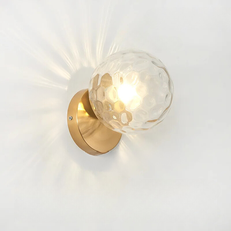 Rynx | GoldLicht - Modern Golden Wall Lamp With Glass Sphere