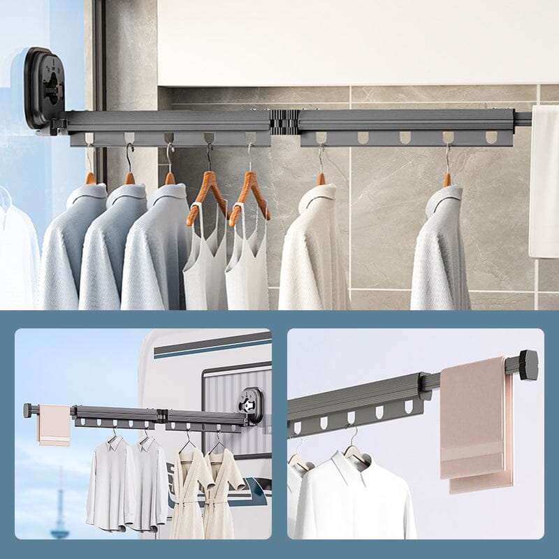 Rynx | Mounted Foldable Clothes Drying Rack With Suction Cup