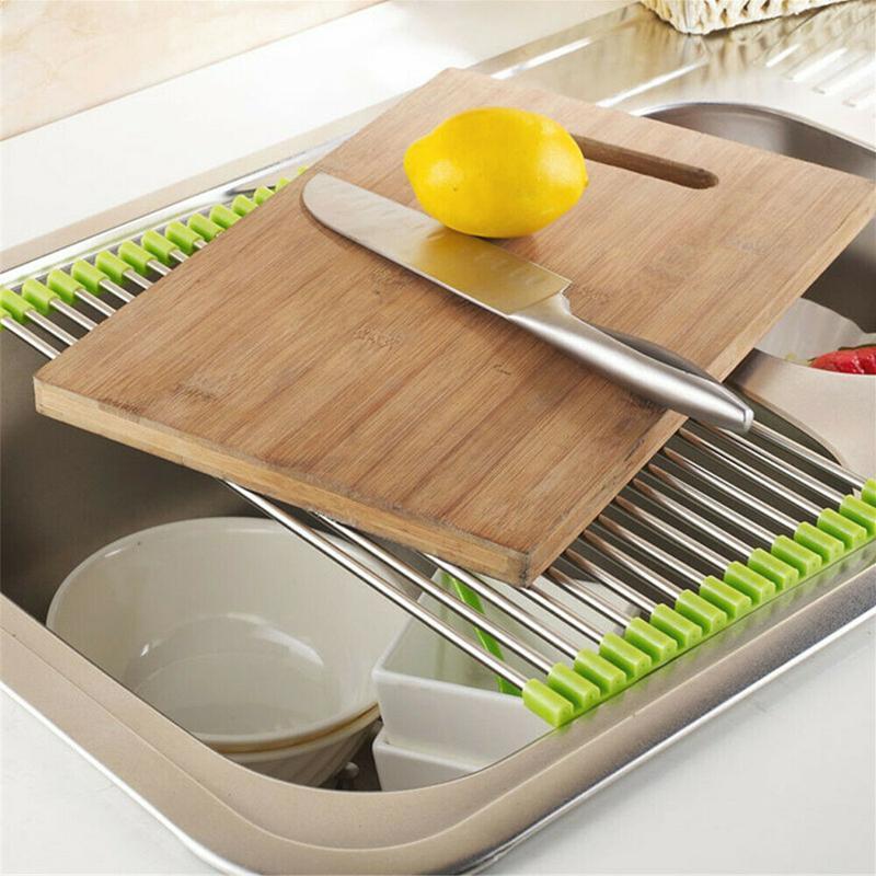 Rynx | Stainless Steel Roll Up Dish Drainer, Collapsible
