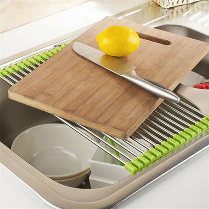 Rynx | Stainless Steel Roll Up Dish Drainer, Collapsible