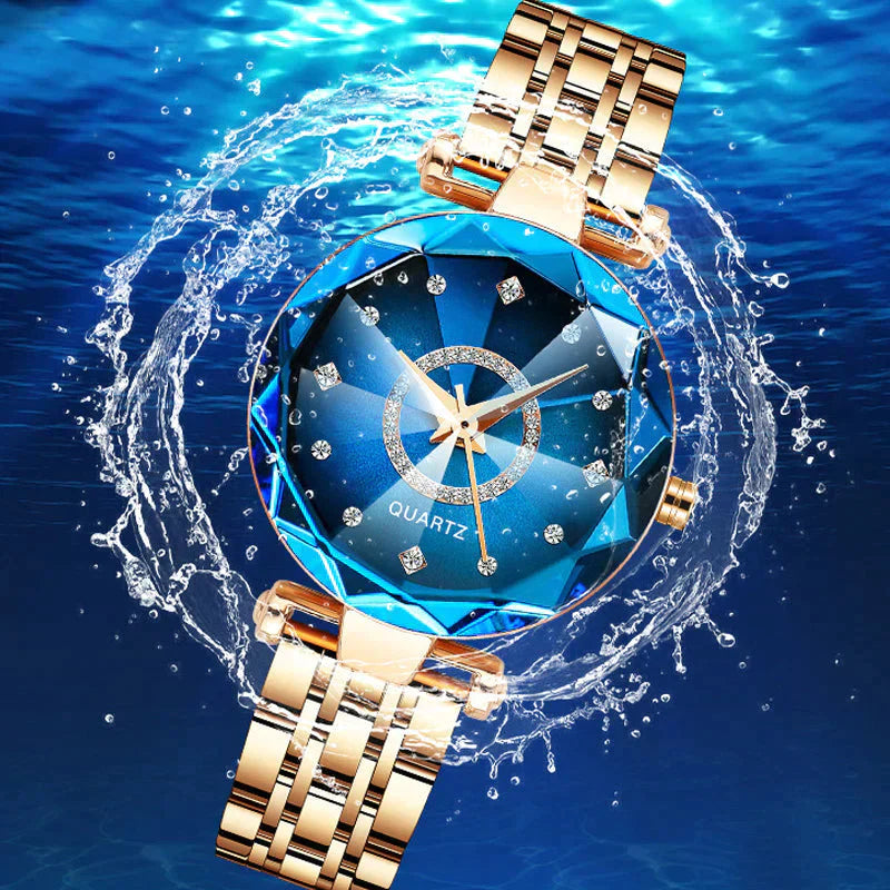RYNX | Waterproof Women'S Watch With Starry Clear Diamond Dial