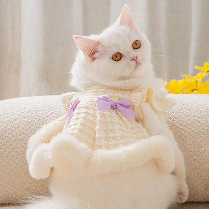 Rynx | Knit Dog Cat Sweater Dresses Keep Warm for Fall Winter