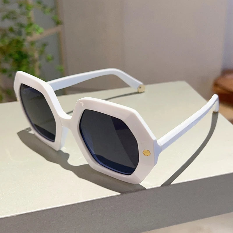 RYNX | Trendy Oversized Sunglasses for Women White