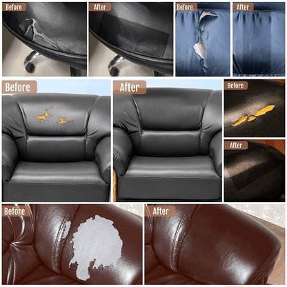 Rynx | Jumbo XL Luxe Litchi Leather Repair Stickers - Stylish Solutions for Elegant Furniture Repairs