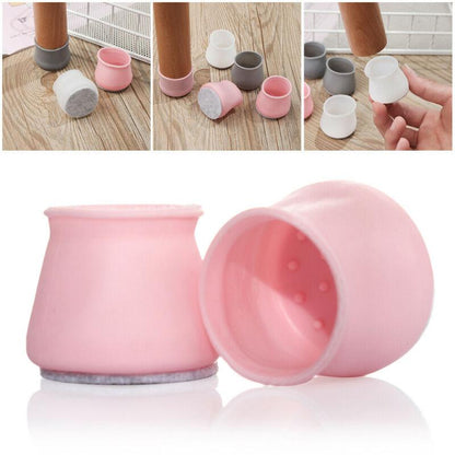 Rynx | Upgraded Furniture Silicone Protection Covers Chair Leg Sleeves with Felt