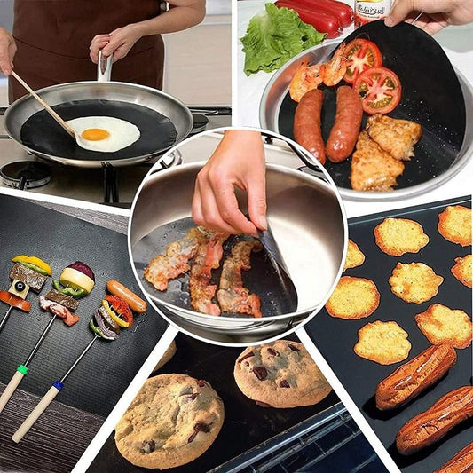 Rynx | New Cuttable Non-Stick Bbq Grill Mats With Cutting Box