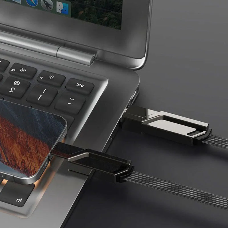 Rynx | 4-in-1 braided anti-tangle charging cable