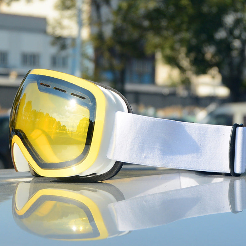 RYNX | Ski Goggles White frame yellow lens
