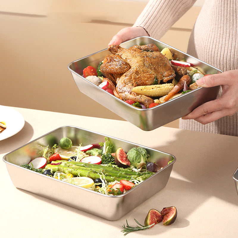 Rynx | Stainless steel square plate (with lid)