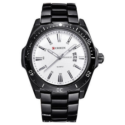 Rynx | Men's waterproof quartz watch with steel bracelet