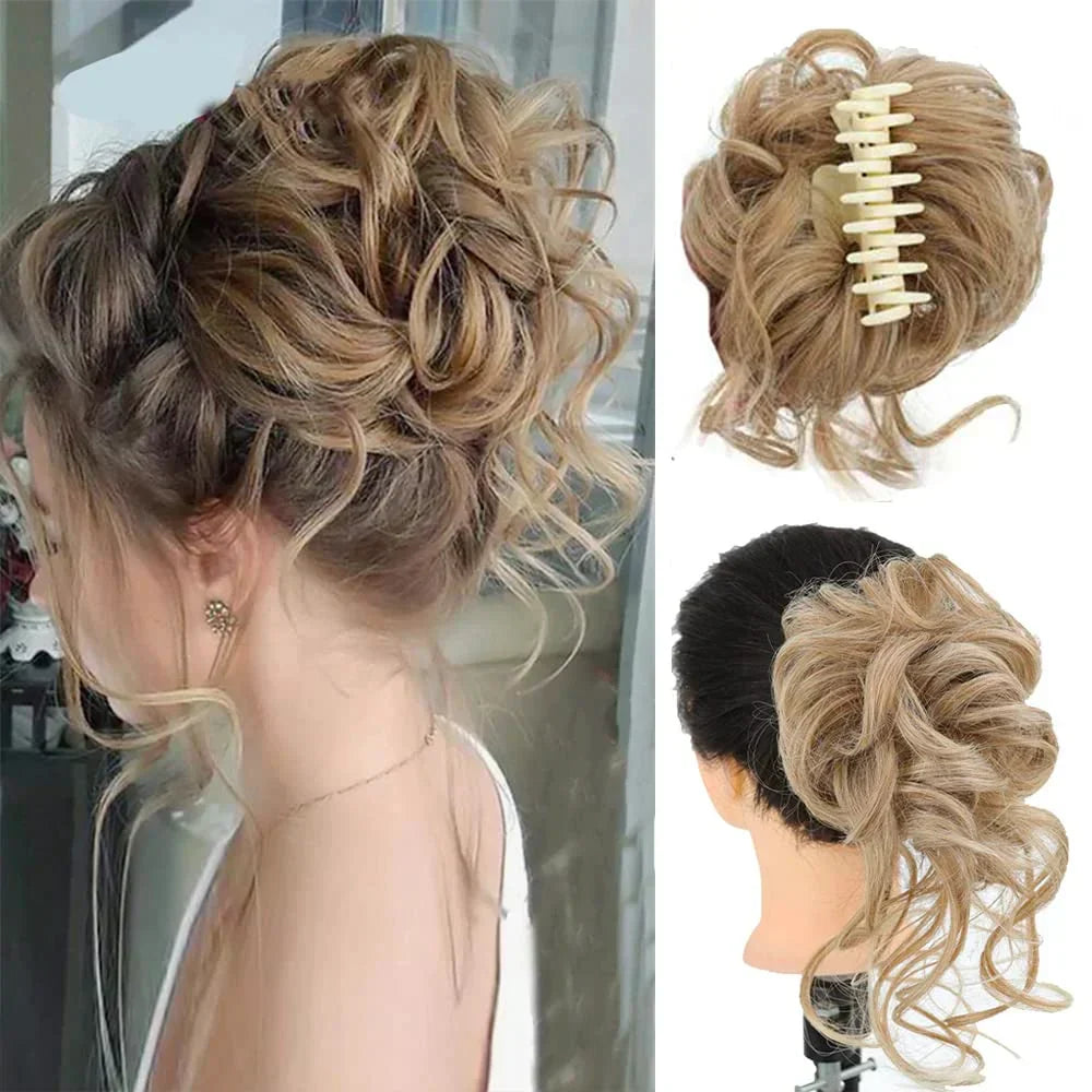RYNX | Curlybun: Instant Curled Bun Hair Clip Light honey blonde