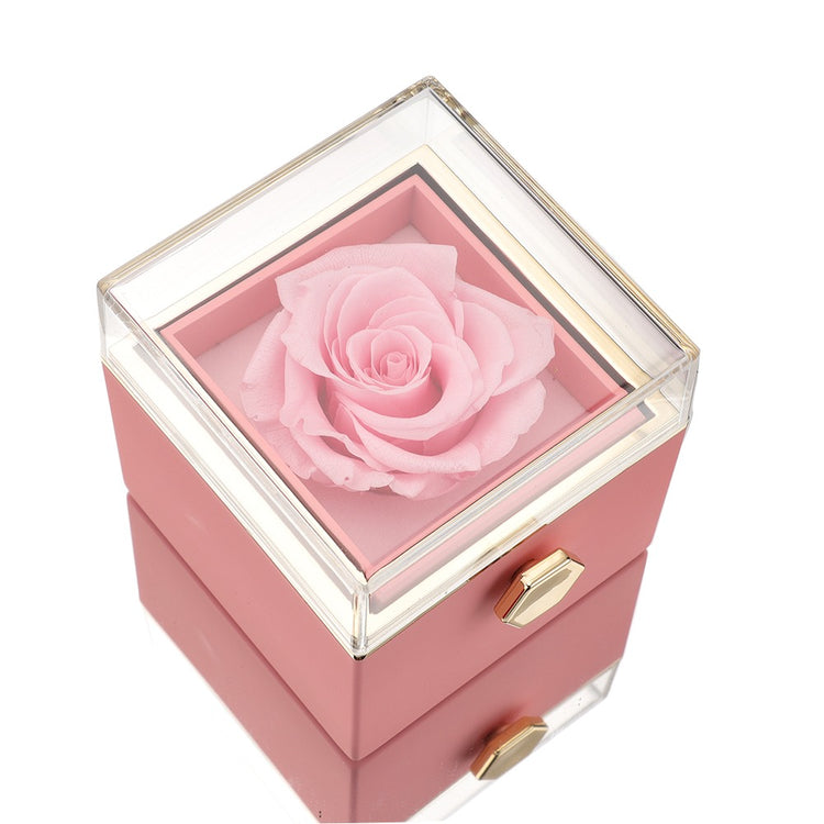 RYNX | [Ideal Gift] Eternal Rose Box - With Engraved Necklace & Artificial Rose