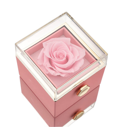 RYNX | [Ideal Gift] Eternal Rose Box - With Engraved Necklace & Artificial Rose