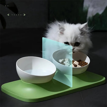 Rynx | Adjustable Anti-Upset Double Bowl Feeding Station for Cats and Dogs