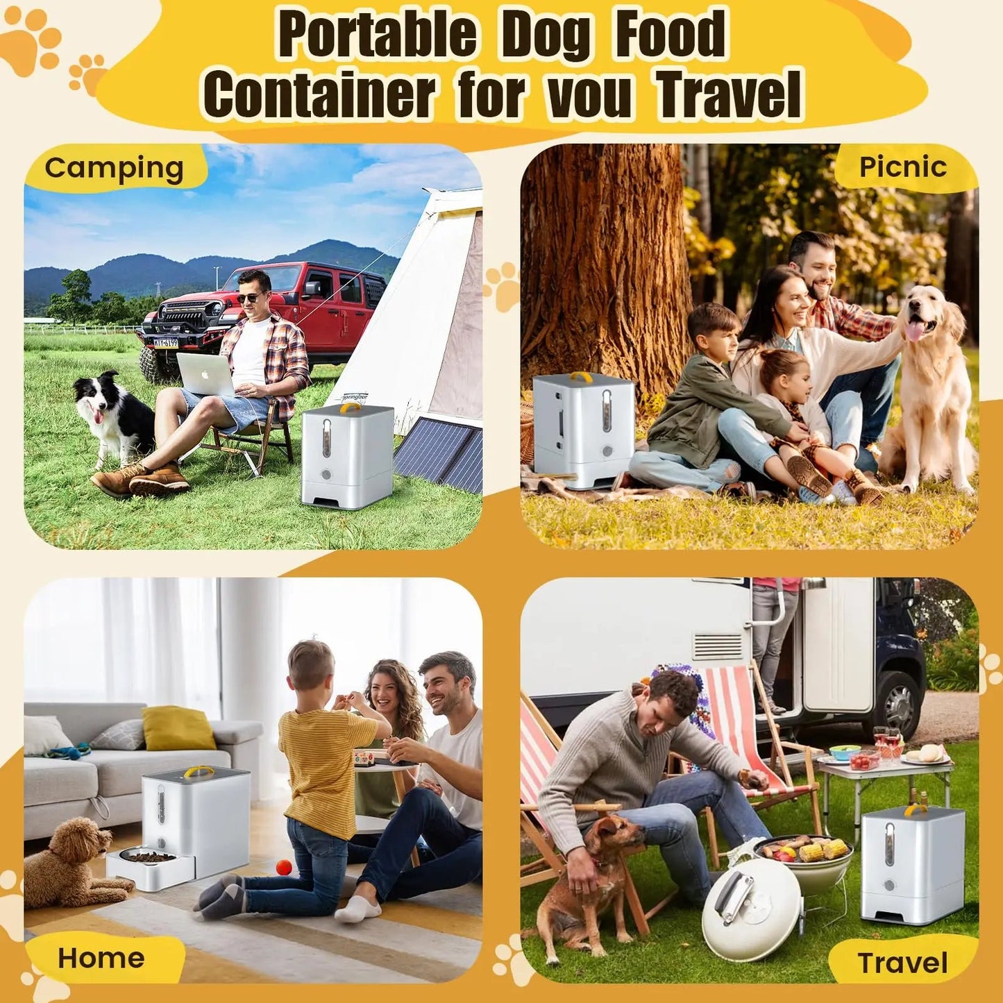 Rynx | Waterproof Pet Dog Food Storage Tank and Feeding Station