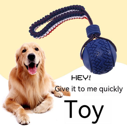 Rynx | Interactive dog toy ball with rope.