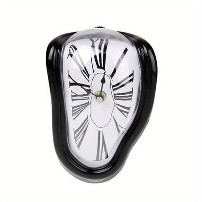 Rynx | Surrealist Bent Roman Wall Clock - Stylish Melting Clock for Home Decoration