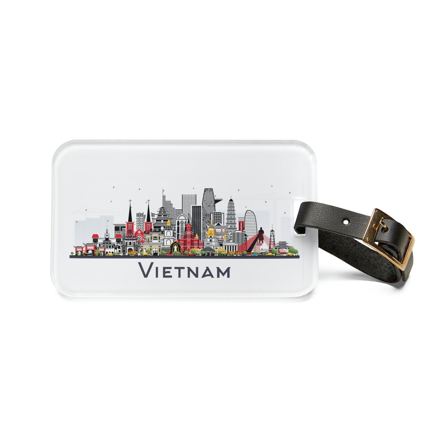 Rynx | Personalized Explorer Acrylic and Leather Luggage Tag