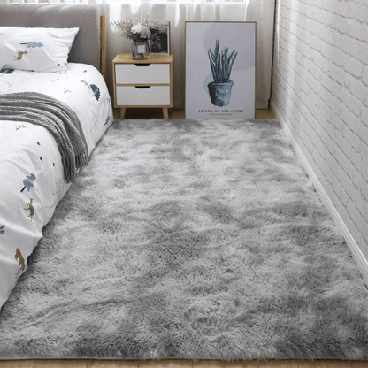 Rynx | 1pc Soft Plush Area Rug - Non-Slip Fuzzy Shaggy Bedside Carpet, Tie-Dyed Living Room Rug, Pet Friendly, Bedroom and Home Decor
