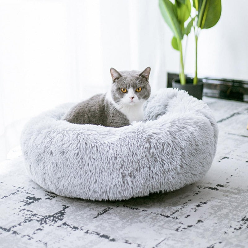 Rynx | PawNest Calming Donut Cat Bed | Round Plush Nest | Stress-Reducing & Cozy | Perfect for Cats & Small Dogs