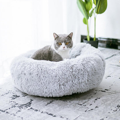Rynx | PawNest Calming Donut Cat Bed | Round Plush Nest | Stress-Reducing & Cozy | Perfect for Cats & Small Dogs