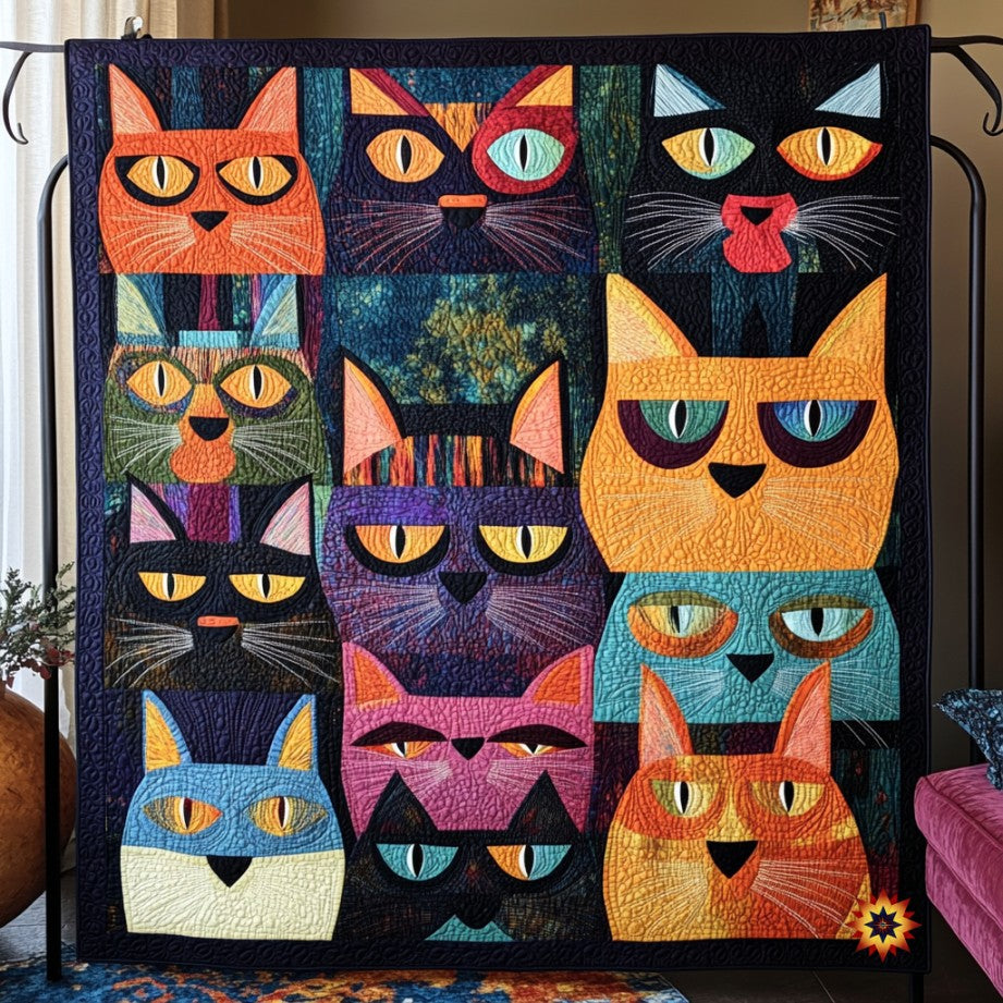 Rynx | Abstract Cat Quilt