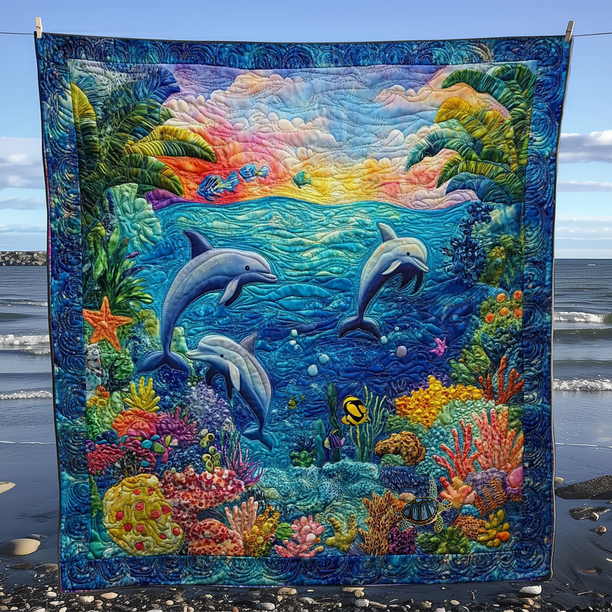 Rynx | Dolphin Family Blanket