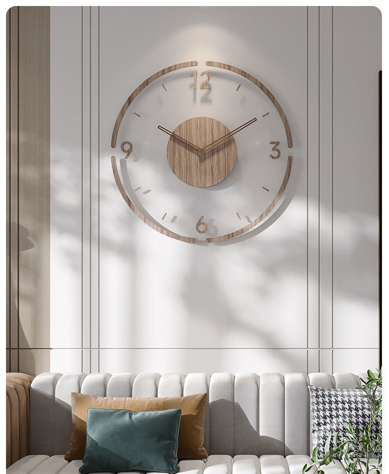 Rynx | Nordic Silent Wall Decoration Clock made of real wood, 35 cm