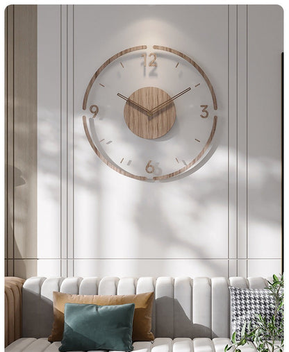Rynx | Nordic Silent Wall Decoration Clock made of real wood, 35 cm