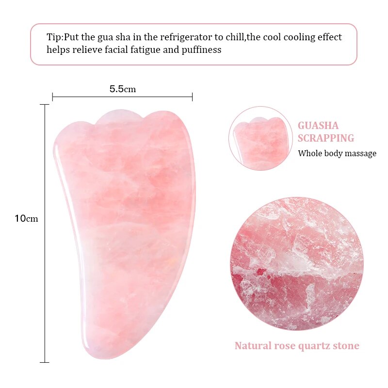 Rynx | Rose Jade Gua Sha Face and Body Massage for Skin Renewal and Anti-Aging