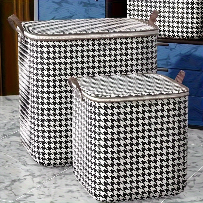 Rynx | Foldable Houndstooth Storage Bins with Handles