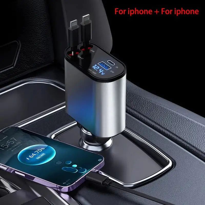 Rynx | 4 in-1 retractable car charger