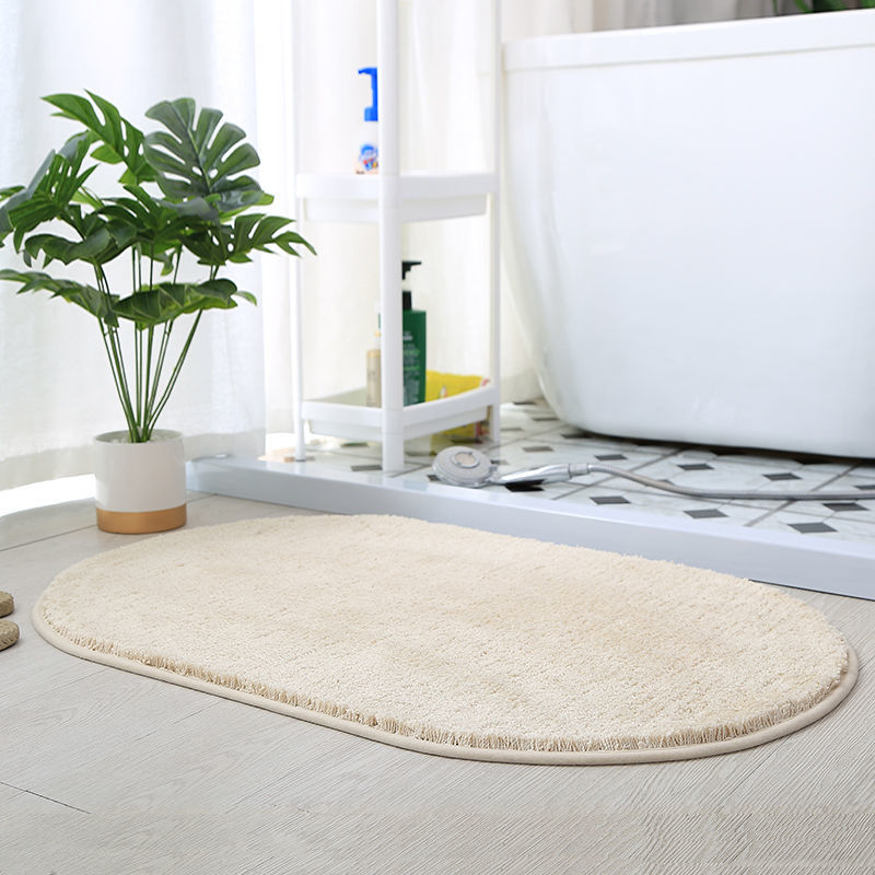 Rynx | Half Circle Fest Khaki Tufted Bath Mat, Multiple Sizes Soft Plush Water-Absorbent, Anti-Slip Toilet Mat, Soft Thick Bathroom Rug, Pure Bathroom Mats, Easy Best Bath Rugs, Hot Shower Mat Non-Slip, Toilet Rug
