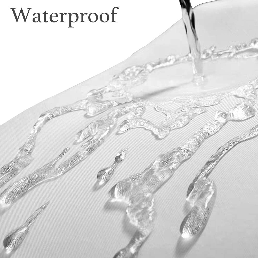 Rynx | Home Black Raindrop Shower Curtain Sets with Hooks for Bathroom Bathtubs Decor