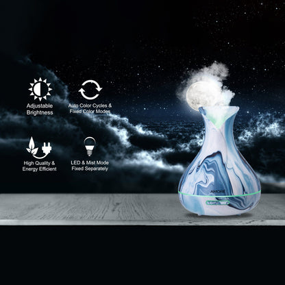 Rynx | 7-piece set: Hydro Dipped Ultrasonic Aromatherapy Diffuser With Essential Oils Gift Set