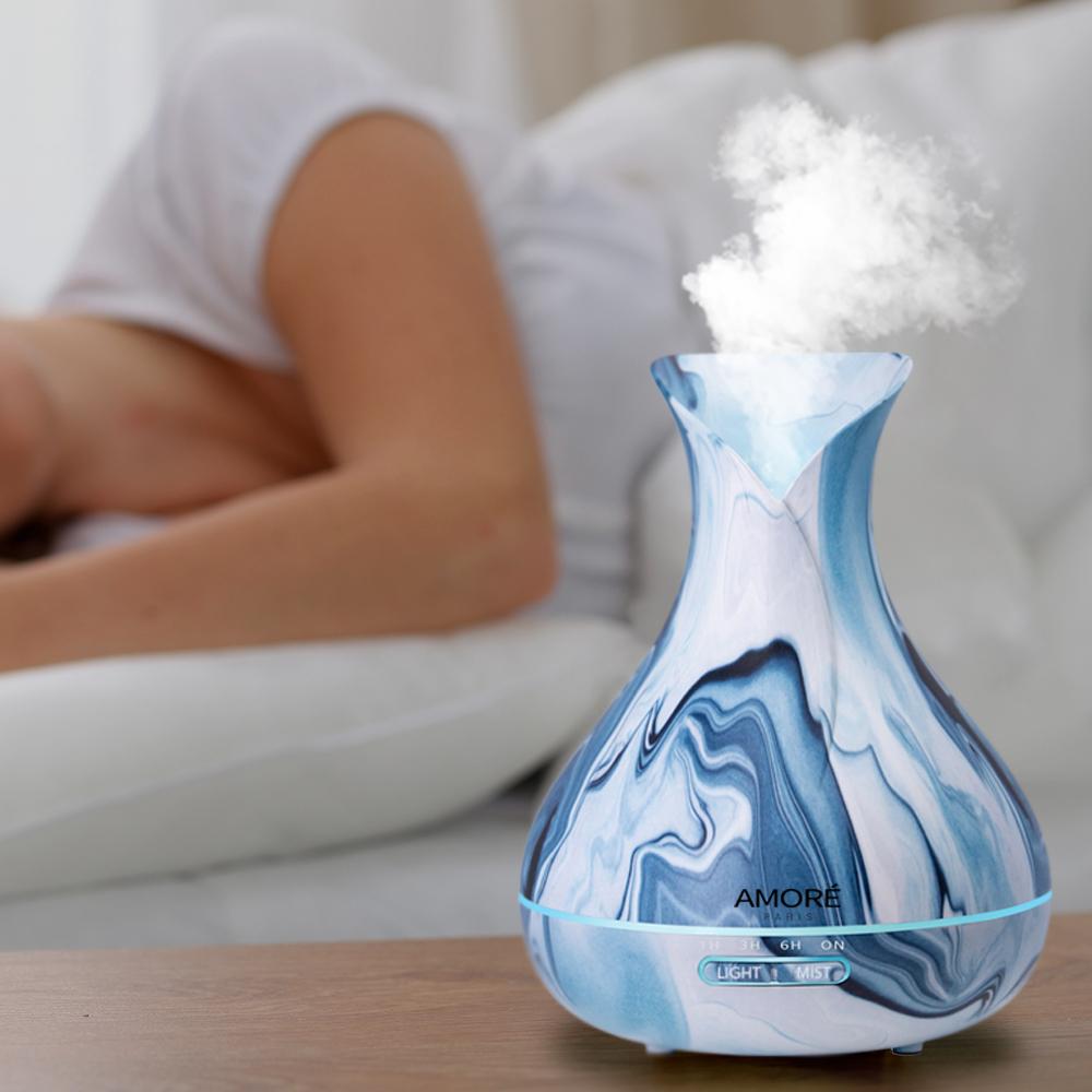 Rynx | 7-piece set: Hydro Dipped Ultrasonic Aromatherapy Diffuser With Essential Oils Gift Set