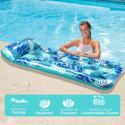 Rynx | 70" x 30" Inflatable Lounge Pool with Headrest