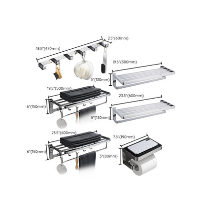 Rynx | 5-piece modern bathroom accessories as a single item or in a set Polished chrome bathroom set