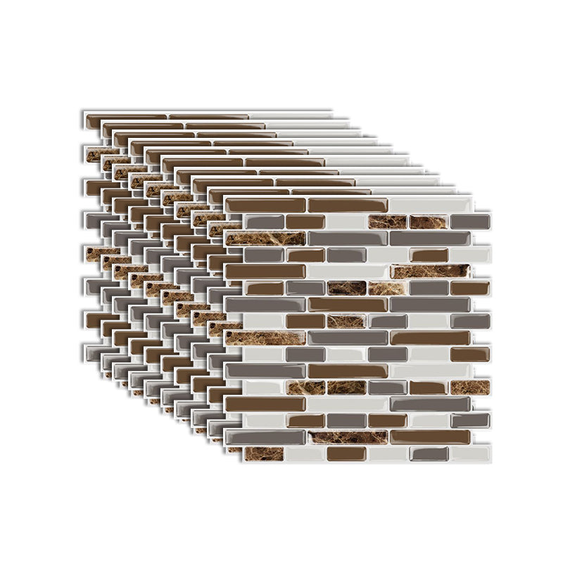 Rynx | Modern Peel & Stick Mosaic Tile PVC Herringbone Peel and Stick Wall Tile
