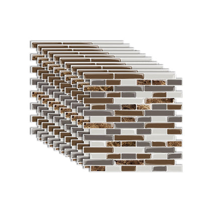 Rynx | Modern Peel & Stick Mosaic Tile PVC Herringbone Peel and Stick Wall Tile