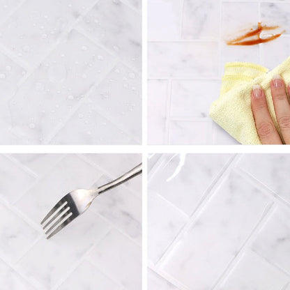 Rynx | Modern Peel & Stick Mosaic Tile PVC Herringbone Peel and Stick Wall Tile