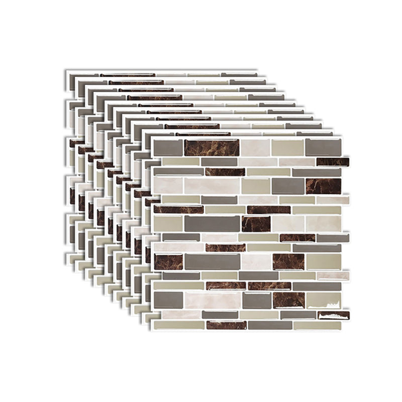 Rynx | Modern Peel & Stick Mosaic Tile PVC Herringbone Peel and Stick Wall Tile