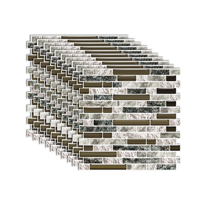 Rynx | Modern Peel & Stick Mosaic Tile PVC Herringbone Peel and Stick Wall Tile