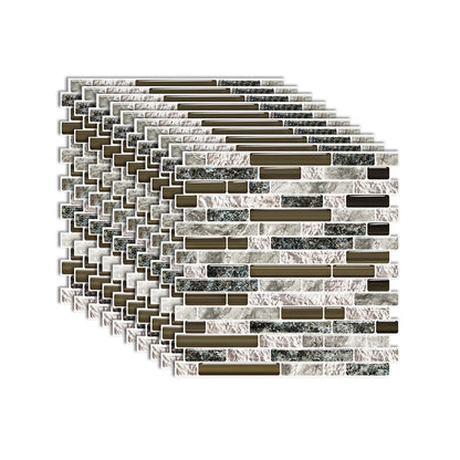 Rynx | Modern Peel & Stick Mosaic Tile PVC Herringbone Peel and Stick Wall Tile