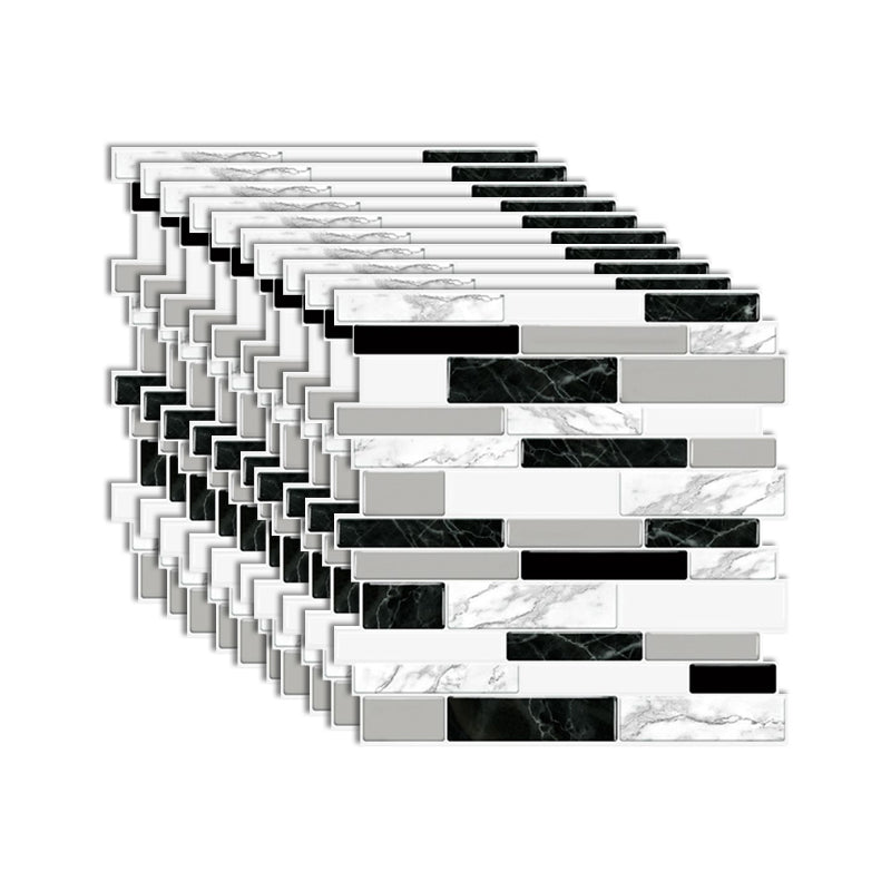 Rynx | Modern Peel & Stick Mosaic Tile PVC Herringbone Peel and Stick Wall Tile