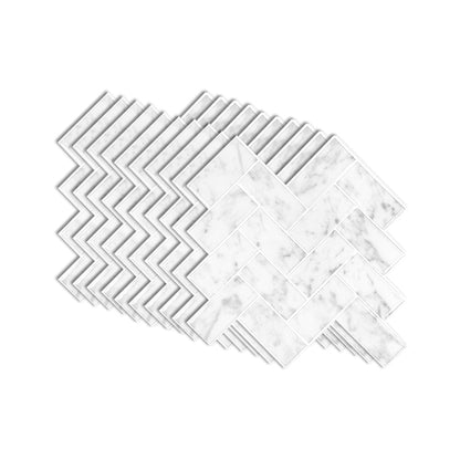 Rynx | Modern Peel & Stick Mosaic Tile PVC Herringbone Peel and Stick Wall Tile
