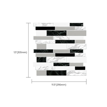 Rynx | Modern Peel & Stick Mosaic Tile PVC Herringbone Peel and Stick Wall Tile